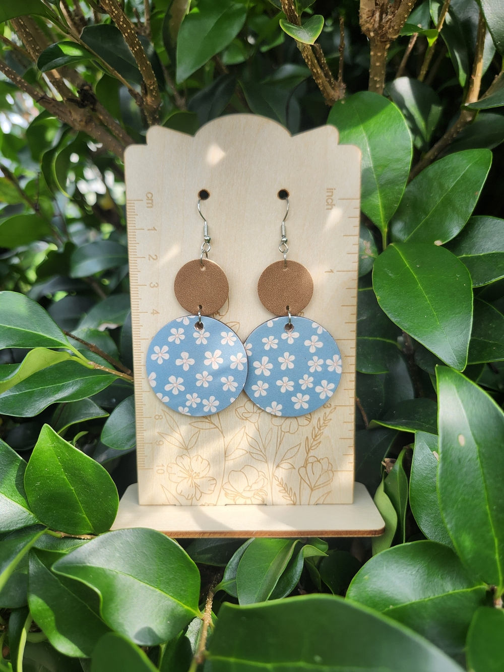 Handmade Boho Floral Drop Earrings